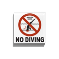 Made To Order Glass Tile | International No Diving Sign