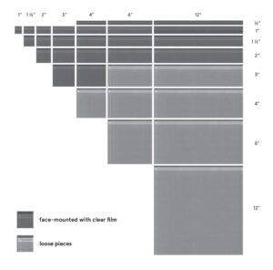 Reflections 2026 glass tile size chart